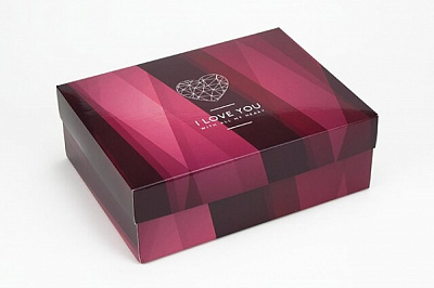  Подарочная коробка With all my heart картон с печатью 26х20х9 см