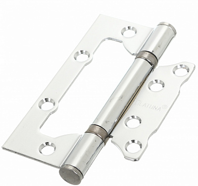 Петля Latuna для дверей накладна CP 100x65x2 мм хром універсальна 2 шт.