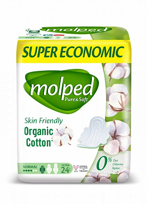 Прокладки гігієнічні Molped Pure&Soft normal eco 24 шт.