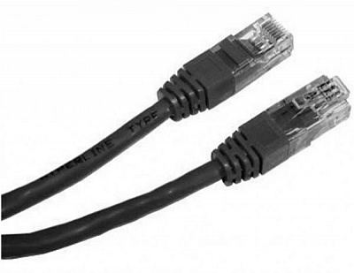 Патч-корд Expert RJ-45-RJ-45 0.5 м чорний (PP12-0.5M/BK)
