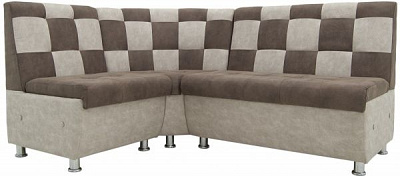 Уголок кухонный Кедр Лайт шахматка коричневый бежевый