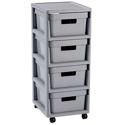 Комод пластиковий Curver Infiniti 30х36х69 см сірий