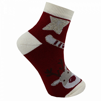 Шкарпетки махрові унісекс Premier Socks Новий рік Солодке Різдво р. 20–22 червоний