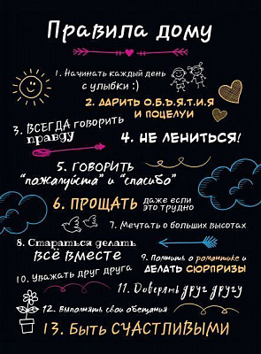 Постер Правила дома А4