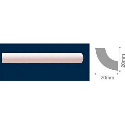 Потолочный плинтус Dardan LY 1020 2000x20x20мм 