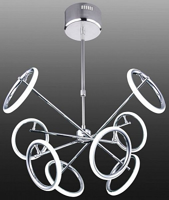 Люстра світлодіодна Геотон GTN-607/8С 48165 72 Вт хром