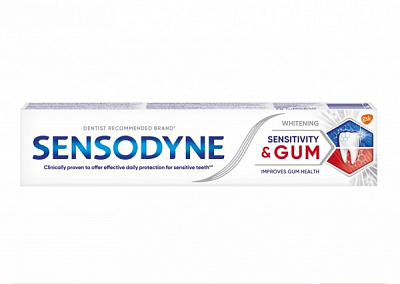 Зубна паста Sensodyne Чутливість зубів і захист ясен Відбілювальна 75 мл