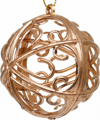 Декоративна підвіска Куля 6x6 см золотий NY21042