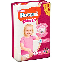 Підгузки-трусики Huggies для дівчаток 5 12-17 кг 44 шт.