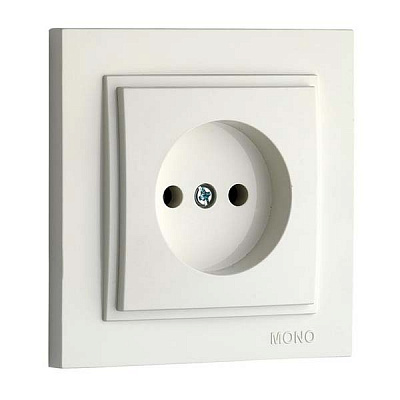 Розетка без заземления Mono Electric Despina без шторок без крышки кремовый 102-170022-116