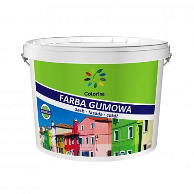 Краска резиновая COLORINA для крыш, цоколя, фасадов мат графит 1,2кг 
