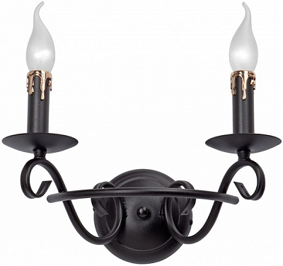 Бра Vitaluce 2x60 Вт E14 чорний V1039/2A