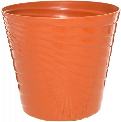 Кашпо пластикове Prosperplast Capri 35 см 0142 круглий (0142) теракот/