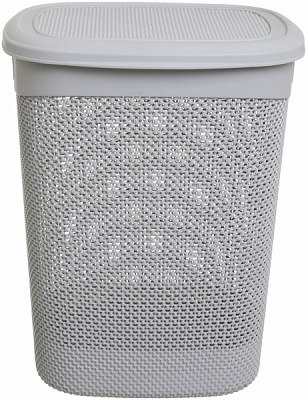 Кошик для білизни Ucsan Plastik Drop 52 л сірий