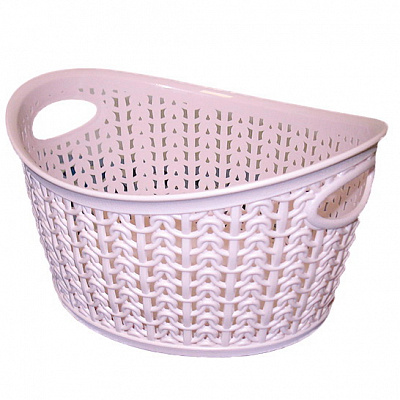 Корзина Ucsan Plastik KNIT овальная розовый 