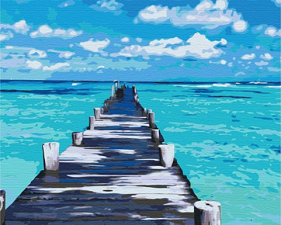 Картина за номерами Лазурна дорога PBS52180 40x50 см Brushme