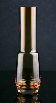 Ваза скляна амбер 9х28 см Wrzesniak Glassworks