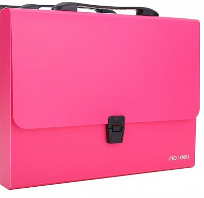 Папка-портфель EB50002 1 отделение А4 Неон розовый Deli