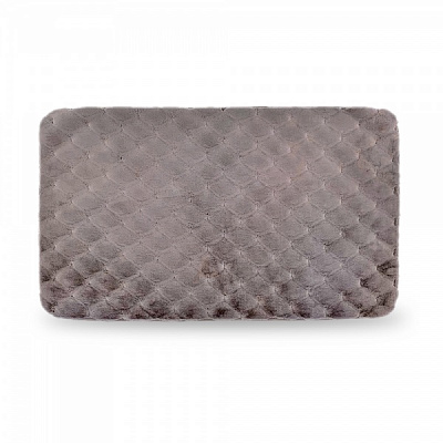 Килимок для ванної кімнати Dariana Еко-хутро Діамант 60х100 см мигдалево-бежевий