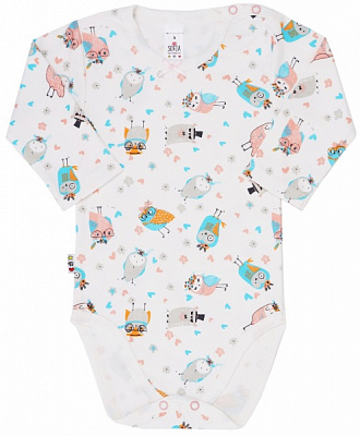 Боди детское для девочки ТМ Софія Owls р.68 молочный 301168 