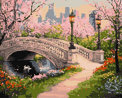 Картина по номерам Весенний парк ©art_selena_ua Ideyka