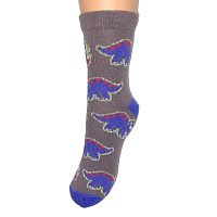 Комплект шкарпеток Molly Трицераптос + Тиранозавр р.14–16 сірий чорний 