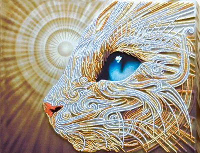 Набор для вышивания бисером на натуральном художественном холсте Латте АВ-518 Абрис Арт 