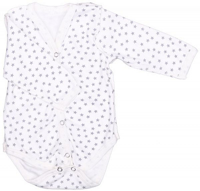 Боди Bambinelli серая звездочка р.56 белый с рисунком 