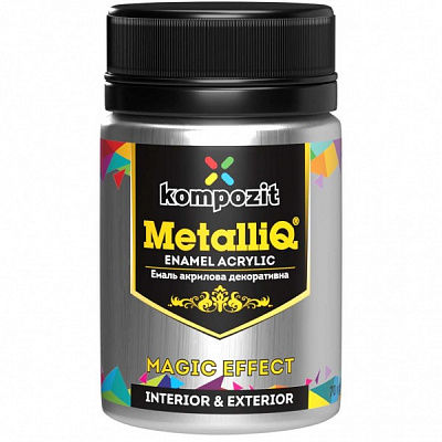 Декоративна фарба Kompozit акрилова MetalliQ срібло 0,07кг