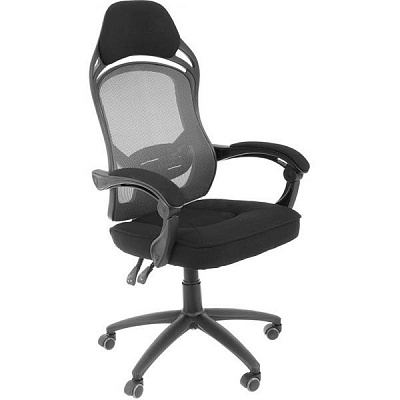 Кресло офисное Розо серо-черное