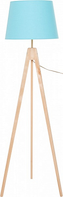 Торшер Corep Denver 162x45 см 100 Вт E27 сосна/голубой 50486 