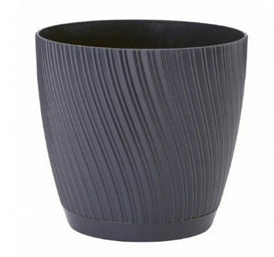 Горшок пластиковый Form Plastic Мика-19 круглый 3,55 л антрацит 