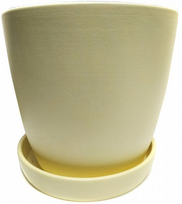 Горшок керамический Сонет ангоб круглый 4л желтый 