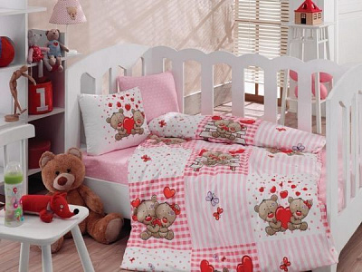 Комплект постільної білизни Cotton box із принтом YUMI KAHVE