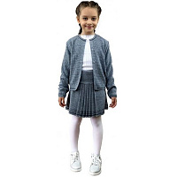 Кофта для девочки ART KNIT Герда серый меланж р.128-134 светло-серый меланж 