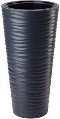 Горщик пластиковий Form Plastic Сахара Слім-40 круглий 63л антрацит (2724-014)