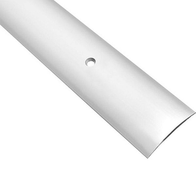 Порожек алюминиевый анодированный Braz Line гладкий с отверстиями 40x2700 мм серебро