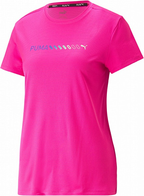 Футболка Puma RUN LOGO SS TEE W 52326624 р.S розовый
