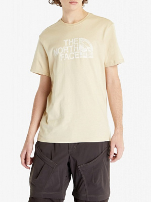 Футболка THE NORTH FACE M S/S WOODCUT DOME TEE NF0A827H3X41 р.L бежевий