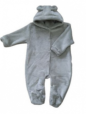 Комбинезон унисекс Маленькие люди вельсофт р.62 серый 