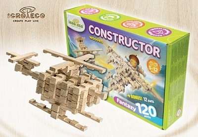 Конструктор дерев'яний Igroteco Фантазія 120 деталей