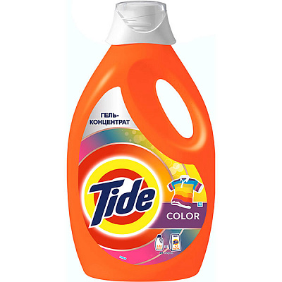 Гель для машинной стирки Tide Жидкий стиральный порошок Tide Color 1.820 л = 4,2кг, 28 стирок 1,82 л