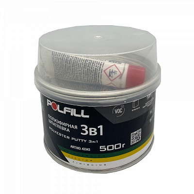 Шпаклевка 3 в 1 (заполнение+стекловол+финиш) Polfill 0,5кг