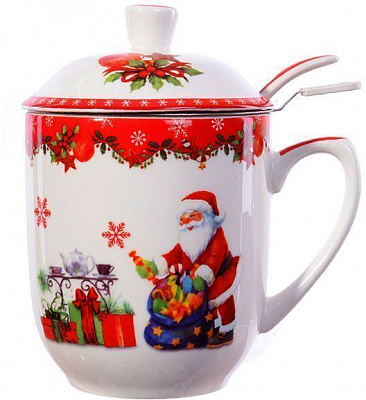 Чашка с заварником Новогодняя коллекция 300 мл 985-079 Lefard