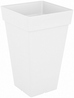 Горшок пластиковый Artevasi Capri квадратный 67,5л белый 