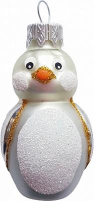 Підвіска Юріта Фігурка Пінгвін малий білий із сріблястим