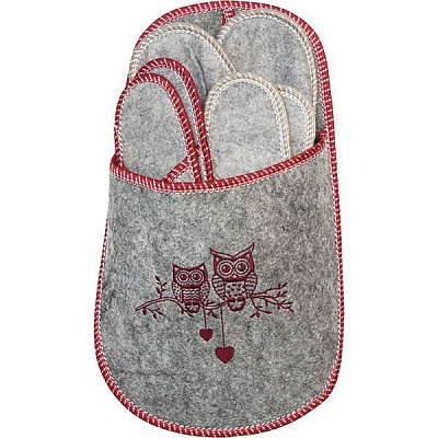 Набір капців для гостей 5 пар р. сірий