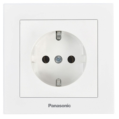 Розетка бытовая с заземлением Panasonic Karre Plus 55 IP20 белый WDTC92022WH-UA1