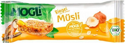 Батончик MOGLI зерновий органічний 25г