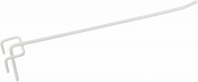 Гачок на сітку одинарний 300 мм 10 шт. білий